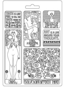 Stamperia blød form med klimt canvas  (K3PTA5601) 15cmX21cm