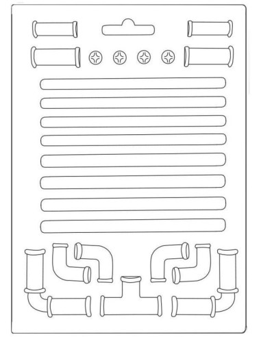 Stamperia blød form med rør (K3PTA571) 15cmX21cm