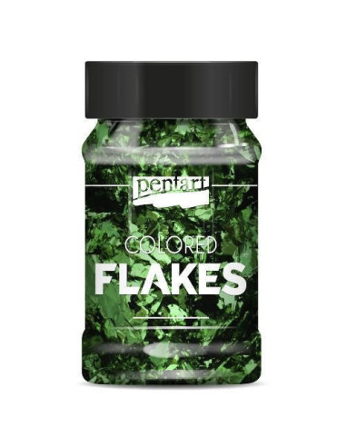 Pentart Colour flakes Green / Silver (40096)