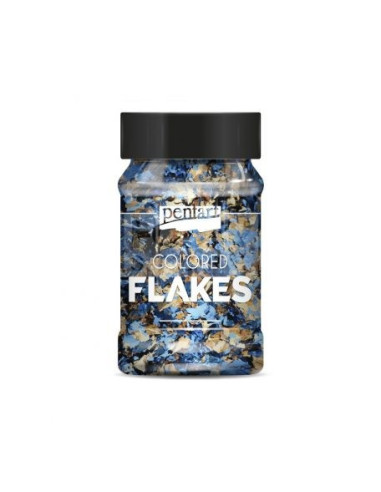 Pentart Colour flakes Blue / Gold (40099)