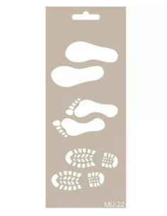 Cadence stencil MU-22 Fodaftryk 10x25 cm