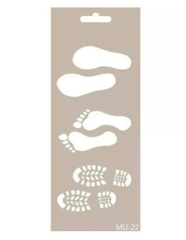 Cadence stencil MU-22 Fodaftryk 10x25 cm