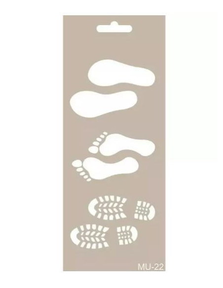 Cadence stencil MU-22 Fodaftryk 10x25 cm