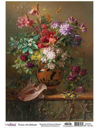 Rispapir deluxe art  Blomster (BF017) 60x84 cm