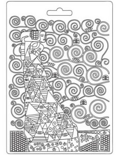 Stamperia blød form med Klimt mønster (K3PTA5600) 15cmX21cm