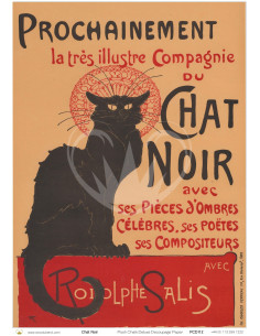 Posh Chalk Decoupage papir Chat noir A1 PCD112