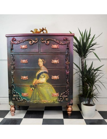 Posh Chalk Decoupage papir Dark Mollis A1 PCD141