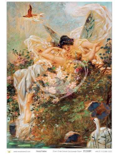 Posh Chalk Decoupage Floral fairies A3 PC089