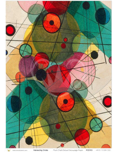 Posh Chalk Decoupage papir Intersecting circles A1 PCD110