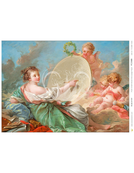 Posh Chalk Decoupage papir Muse of art A3 PCD088