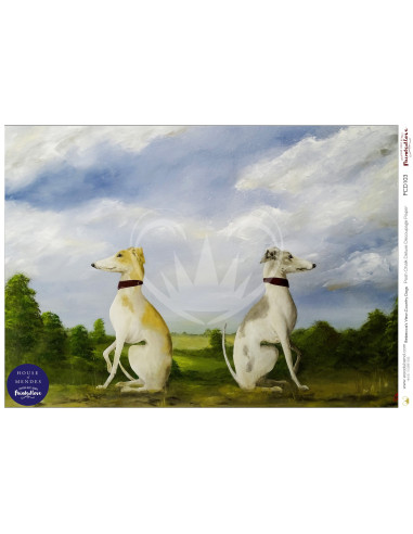 Posh Chalk Decoupage papir Rebeccas view A3 PCD103