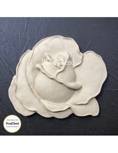 Woodubend træornament Stor rose WUB0324 13,5x17 cm
