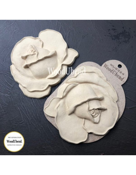 Woodubend træornament Stor rose WUB0324 13,5x17 cm