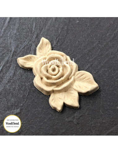 Woodubend træornament Blomst WUB0466 5 x 3,3 cm