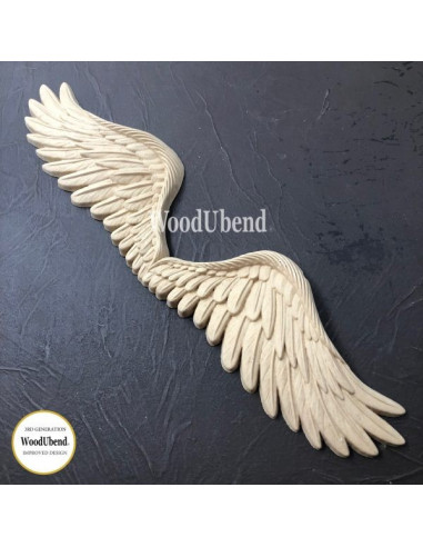 Woodubend træornament Vinger WUB0960 9.5x43cm