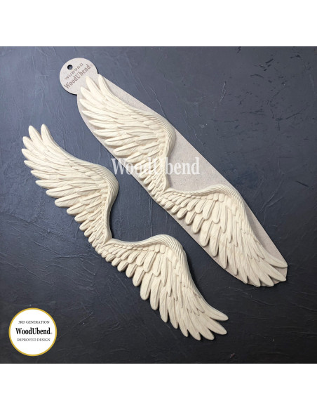 Woodubend træornament Vinger WUB0960 9.5x43cm