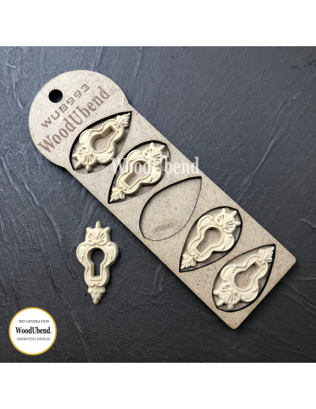 Woodubend træornament Nøglehul WUB0993 4,7x2,5 cm