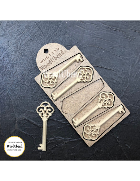 Woodubend træornament Nøgle WUB1138 9x3.4cm