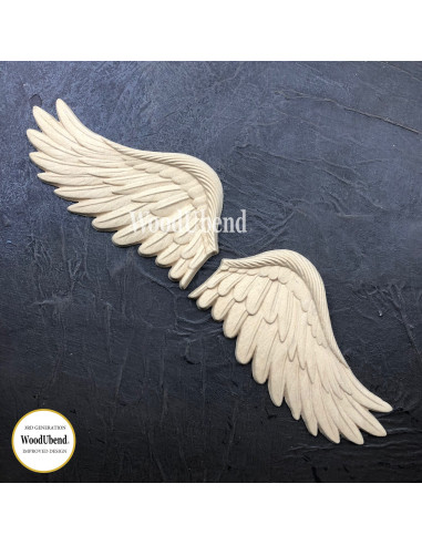 Woodubend træornament Vinger (sæt)  WUB1207 15cm X 8.5cm