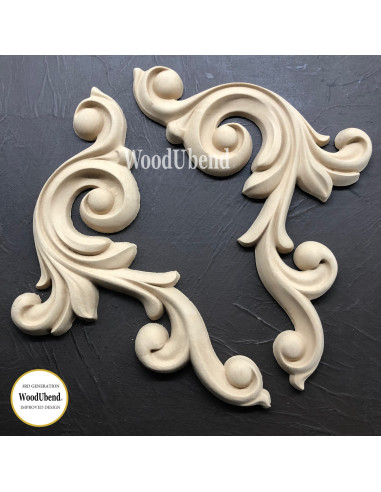 Woodubend træornament Dekoration (sæt) WUB1239 34x16cm