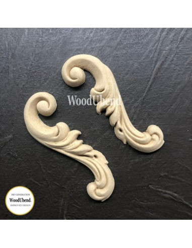 Woodubend træornament Dekoration 6 dele  WUB1650 7.8x2.5cm