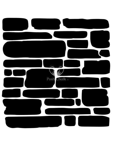 Posh Chalk Stencil Brick Wall 50x50cm (PCS041)