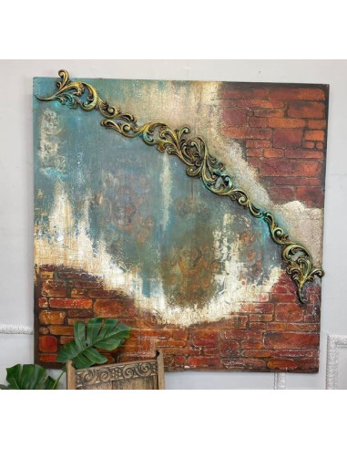 Posh Chalk Stencil Brick Wall 50x50cm (PCS041)