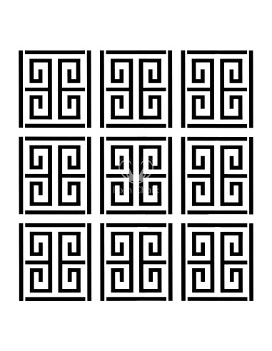 Posh Chalk Stencil Greek Maze 50x50cm (PCS047)