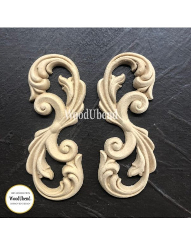 Woodubend træornament Dekoration sæt WUB2150 9×3.5cm