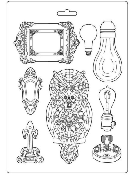Stamperia blød form owl and memories (K3PTA486) 29x21 cm