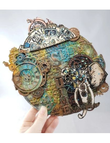 Stamperia blød form owl and memories (K3PTA486) 29x21 cm