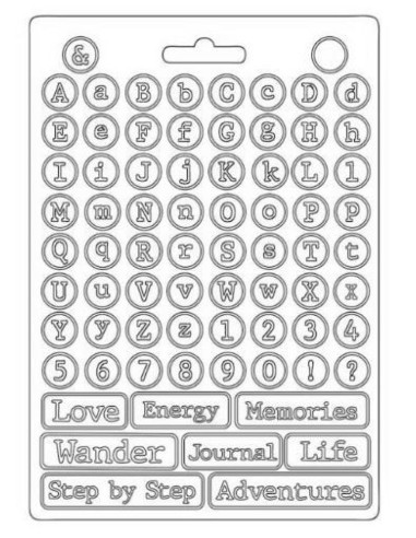Stamperia blød form Lifestyle alphabet (K3PTA5611) 15X21 CM