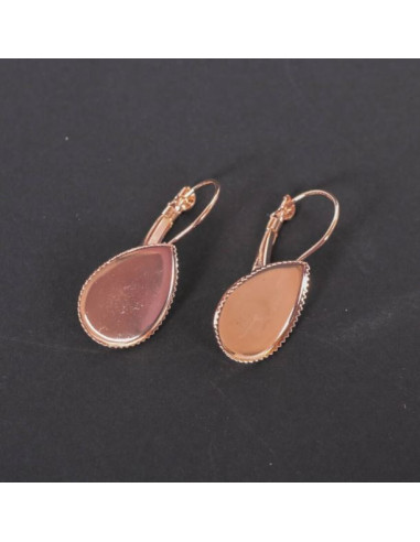 Pentart ørering base i rose gold 6 stk (39581)