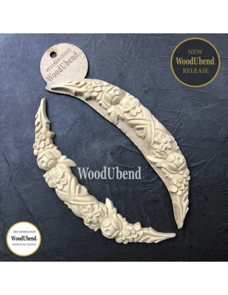 Woodubend træornament Dekoration WUB6000 sæt 7.5x23cm