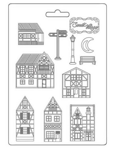 Stamperia  blød form sweet winter village (K3PTA4551) 29X21 CM