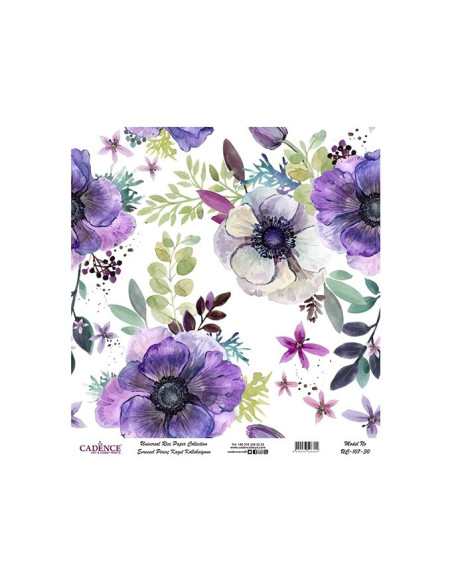 Cadence rispapir blomster UC107 30x30cm