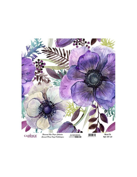 Cadence rispapir blomster UC108 30x30cm