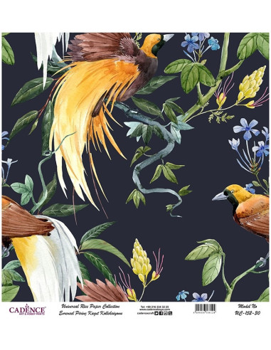Cadence rispapir blomster UC152 30x30cm