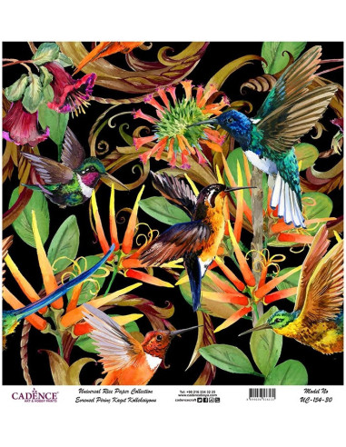 Cadence rispapir blomster UC154 30x30cm