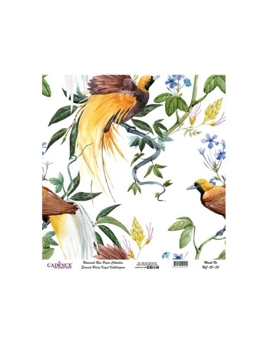 Cadence rispapir fugle UC151 90x90cm