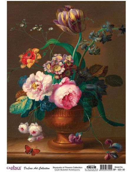 Cadence rispapir blomster BF23 30x42cm
