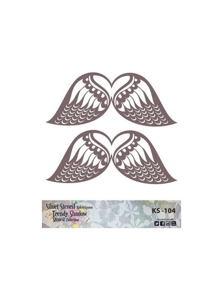 Cadence siluet stencil vinger KS104 25x25 cm