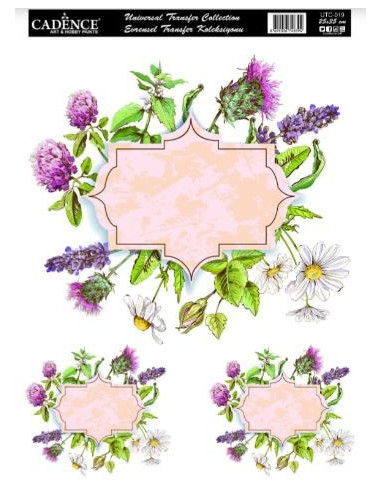 Cadence Transfer Blomster UTC 019 25x35 cm