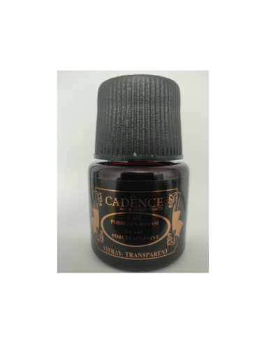 Cadence Glas og porcelænsmaling transparent  04 Fire red/Rød 45 ml