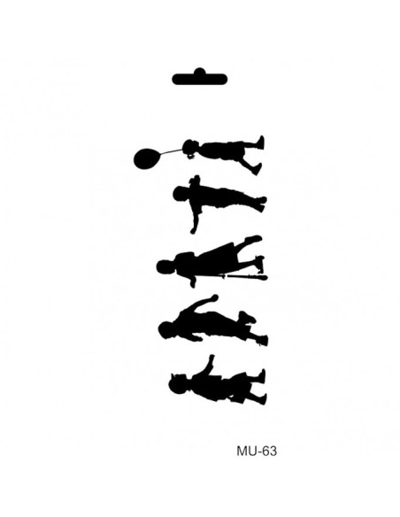 Cadence stencil MU-63 Mennesker 10x25 cm