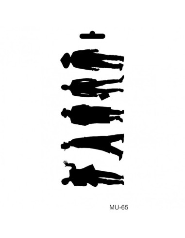 Cadence  stencil MU65 10x25 cm mennesker i Mix media serien. Måler 10x25 cm