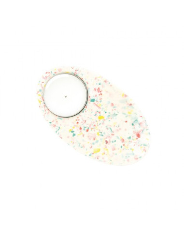 Silikoneform - Lysestage oval 13,8cm x 9cm x 4,7cm 0106