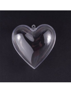 Plasthjerte delbart 6 cm (5 stk)