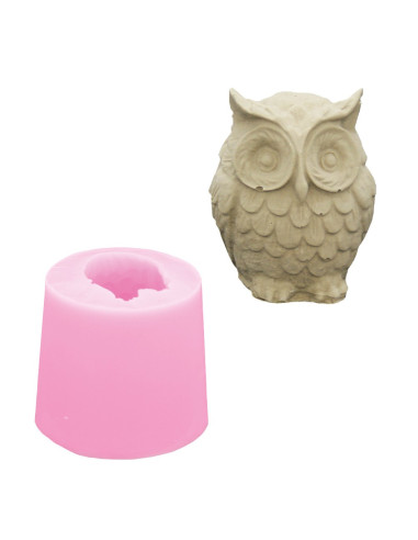 Silikoneform  Lille ugle 5,5cm x 6,5cm x 6,5cm 0245