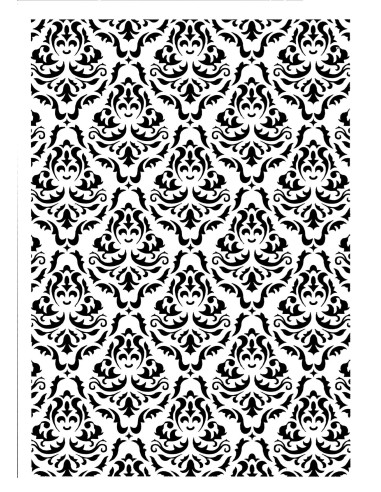 Posh Chalk Stencil Victorian Wallpaper 21x30cm DA022
